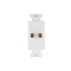 Speaker Connection Strap, Single, Pre-Configured, Decorator, 1-Gang, 2-Port, 1.65" Width x 1.25" Depth x 4.19" Height, ABS Plastic, White