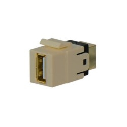 Keystone Insert, USB 2.0 A/B Adapter, 0.65" Length x 4" Width x 6" Height, Ivory