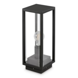Decorative Square Post/Ceiling Lantern, 350mm, ES E27, 15W LED (Max.), IP54, Black