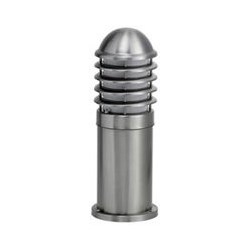 NiteLED Dome Bollard, Mains, IP44, Short Louvred, 8.5W, 4000K, 200lm, Stainless Steel