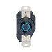 20 Amp, 250 Volt, Flush Mounting Locking Receptacle, Grounding, Industrial Grade, V-0-MAX - Black