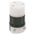 15 Amp, 125 Volt, Connector, Straight Blade, Industrial Grade, Grounding - Black/White