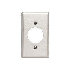 1-gang Flush Mount 2.15" Diameter, Device Receptacle Wallplate, Device Mount - Stainless Steel