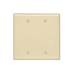 2-gang No Blank Wallplate, Midway Size - White