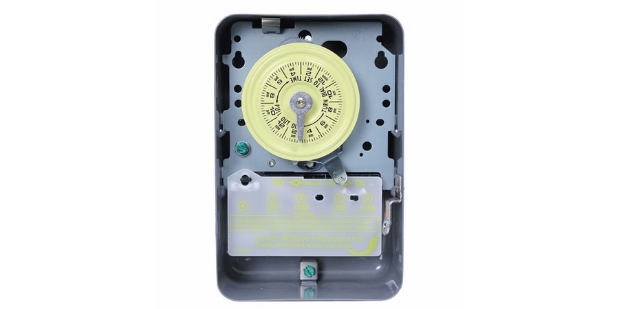 Mechanical Time Switch, 40 A, Gray, Double Pole Style, 60 min ...