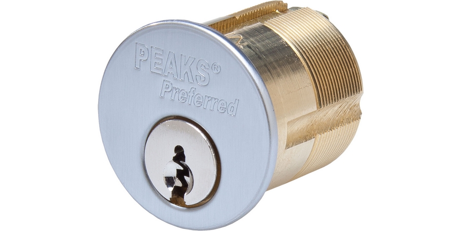 Mortise Lock Cylinder, Peaks Preferred, Standard Cam, 140 6-Pin ...