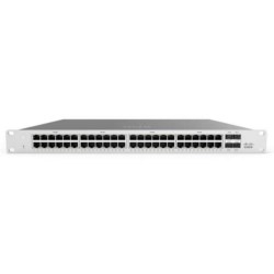 Meraki Cloud Managed Ethernet Switch, Rack Mount, Layer 2, 100 To 240 Volt AC, 477 Watt, RJ45, 48 X 10/100/1000BaseT, 104 Gbps, 17.32" Width X 13.39" Depth X 1.73" Height