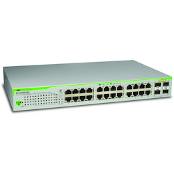 24-Port 10/100/1000TX (4x Combo 1000X SFP Ports), eco-Friendly WebSmart Gigabit Ethernet Switch with Single Fixed PSU, EU Power Cord