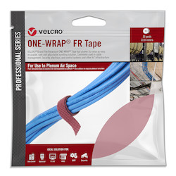 1/2 x 25 Yard Roll Velcro® Brand One-Wrap® Tape UL Rated Fire Retardant,  Cranberry 1/Bag