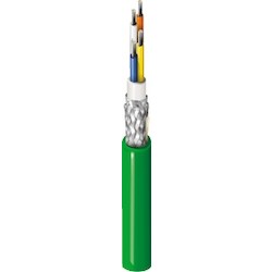 Tinned Copper PROFINET Cable, 22 AWG-1 Quad (7) Stranded, Polyolefin Insulation, Oil Resistant PVC Jacket, 1000 ft