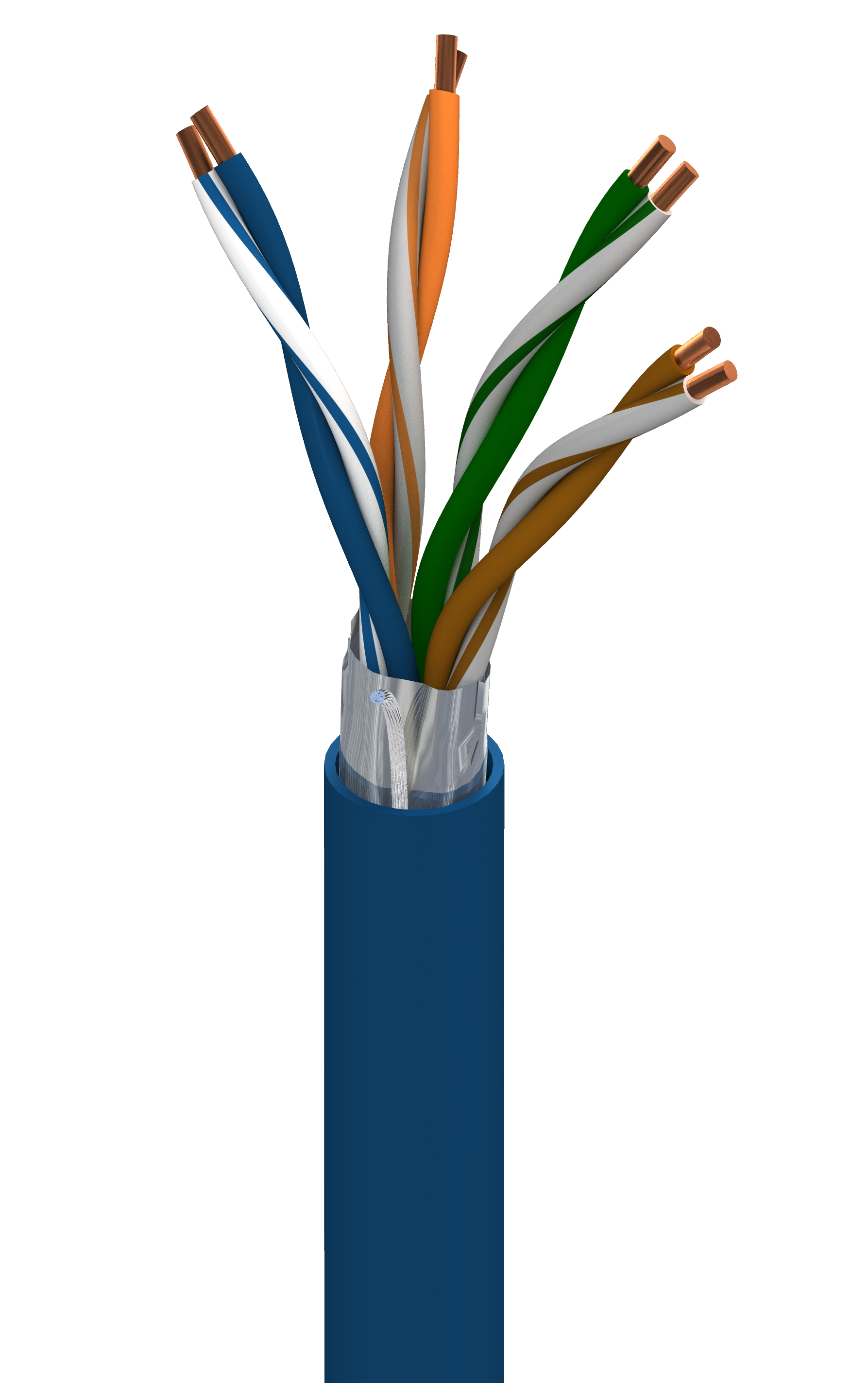Ethernet Cable, Solid, F/UTP - Foiled/Unshielded Twisted Pair, 24AWG ...