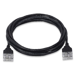 Copper Patchcord, Non-modular, Commercial, CBL ASSY BIX-BIX 23-4PR SOLID, CAT6 8 FT BLACK, GIGABIX PS6+