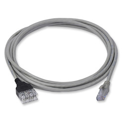 Copper Patchcord, Non-modular, Commercial, CBL ASSY 24-4PR STRANDED, BIX/MOD CAT5E T568A 25FT GREY, GIGABIX 5E