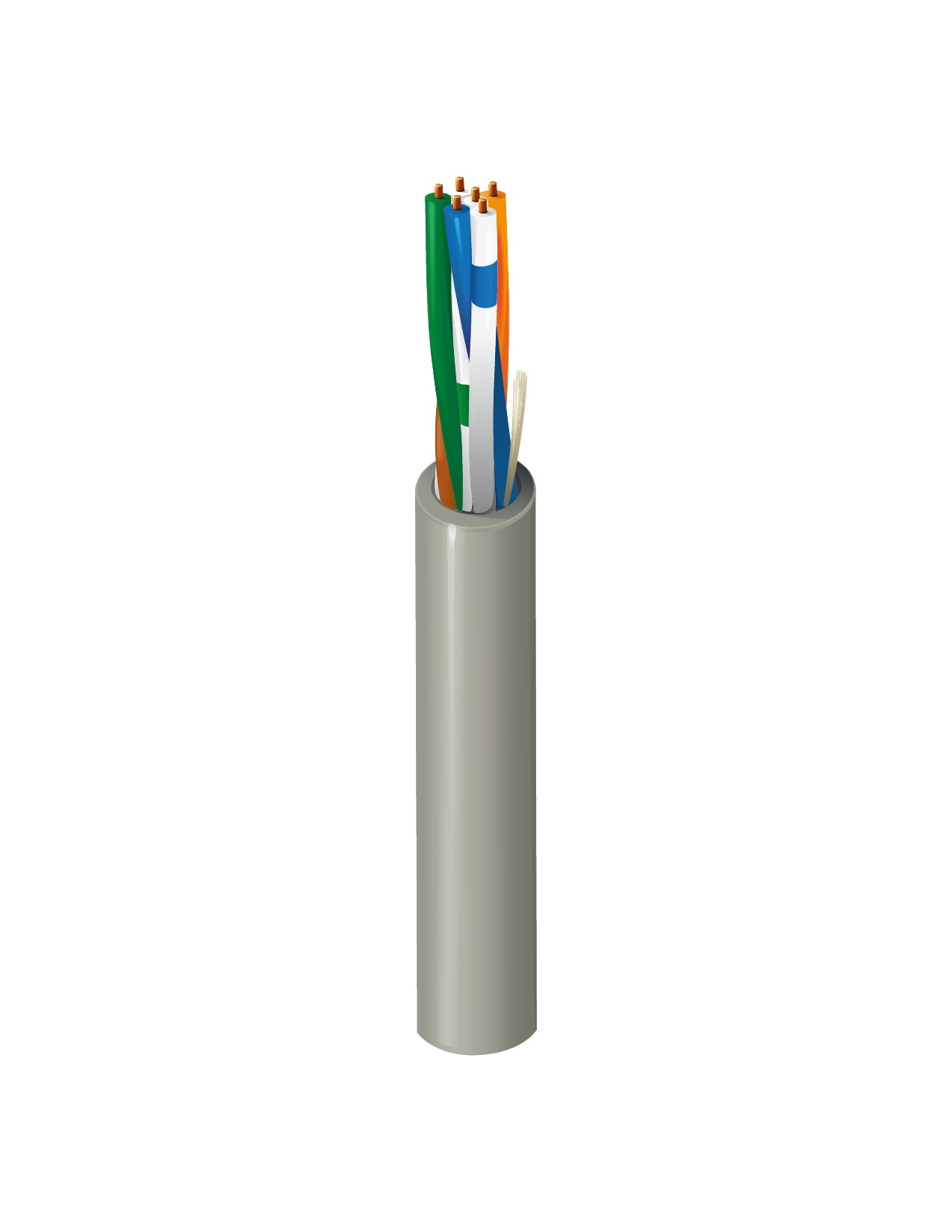 Cat 3 Horizontal Cable,U/UTP,Riser,Olive Jacket,1500 ft. Lg,3 Pair,24 ...