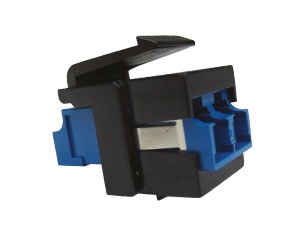 Fiber Adapter, Duplex, Plastic, Duplex, LC, LC, Singlemode, Black