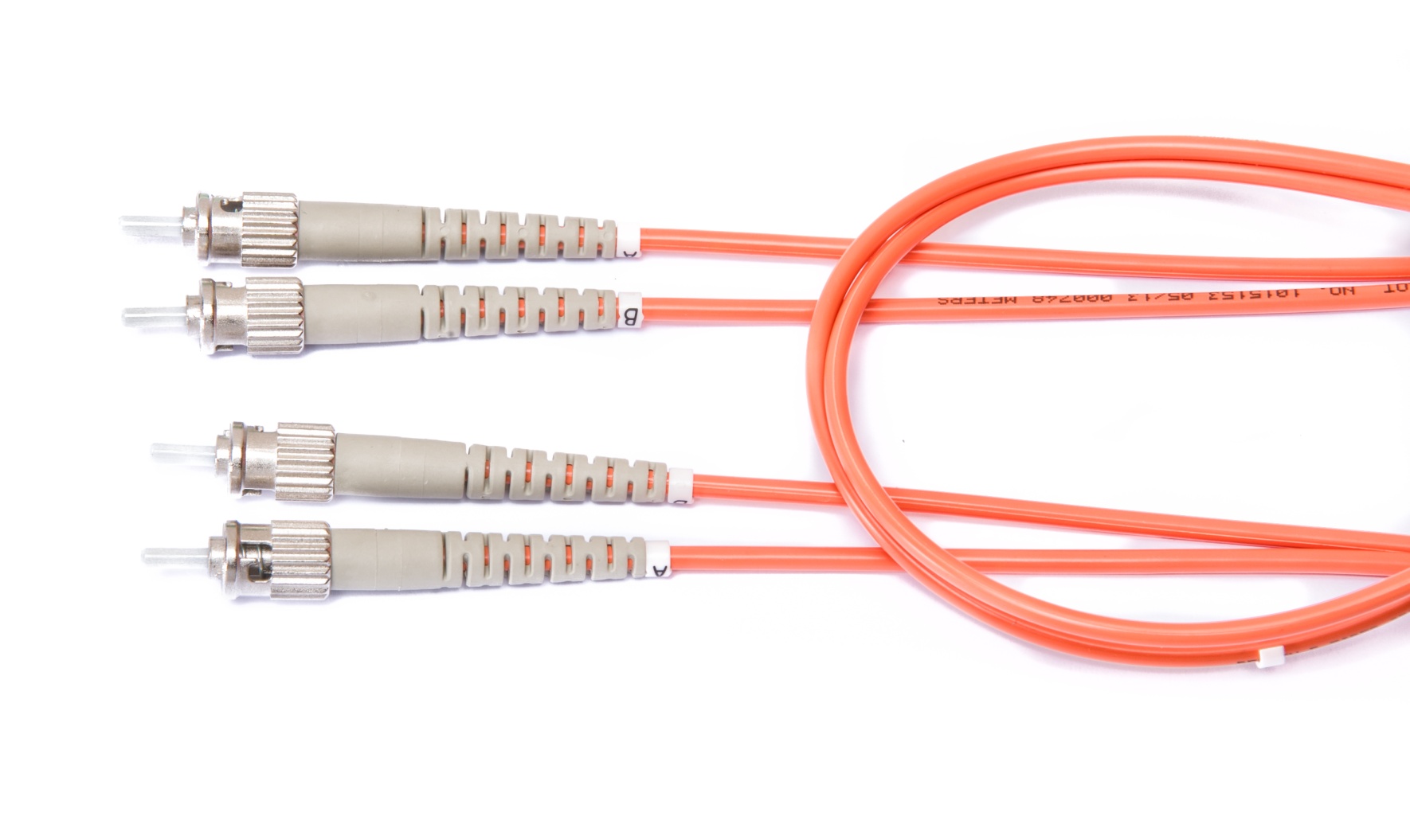 Patch Cord, 62.5/125µm, OM1, ST, ST, 14.5m L, Orange Jacket