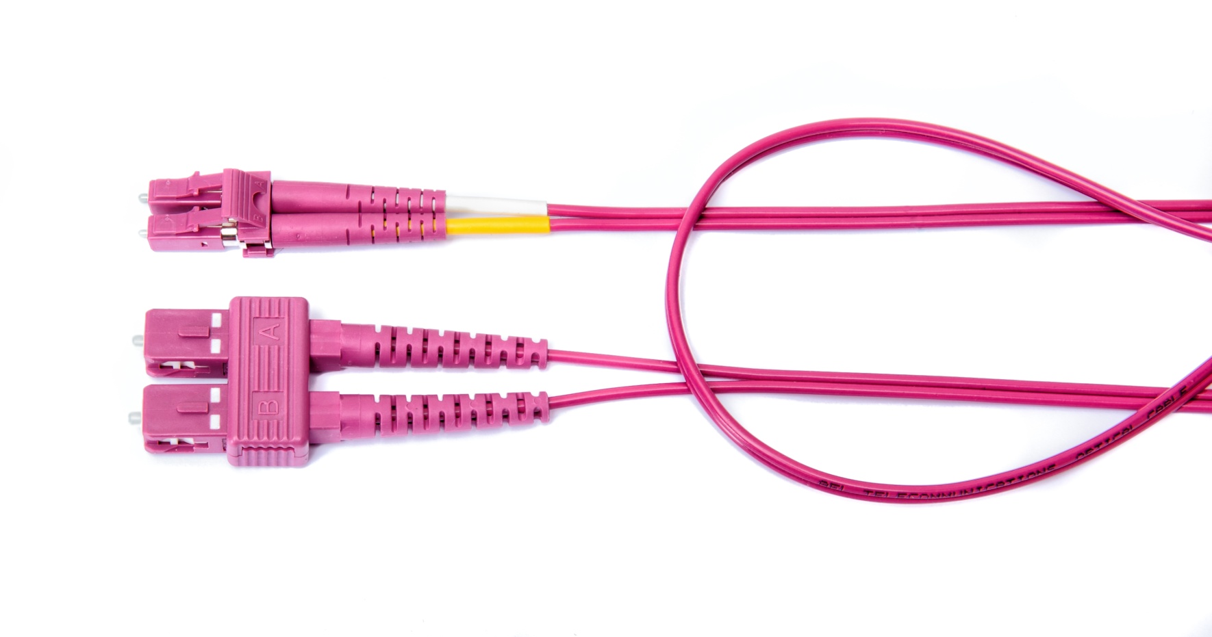 Patch Cord, 50/125µm, OM4, LC Duplex, SC Duplex, 1m L, Riser