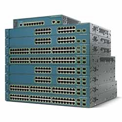 48-port 10/100BASE-TX with PoE (24 PoE ports) and four SFP-based Gigabit Ethernet uplink ports, IP Base Image