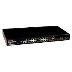 26-Port MaxiiNet L2+ Network Core Switch, 20 Copper Ports, 4 Combo Ports, 2 Independent Fiber Ports 1G