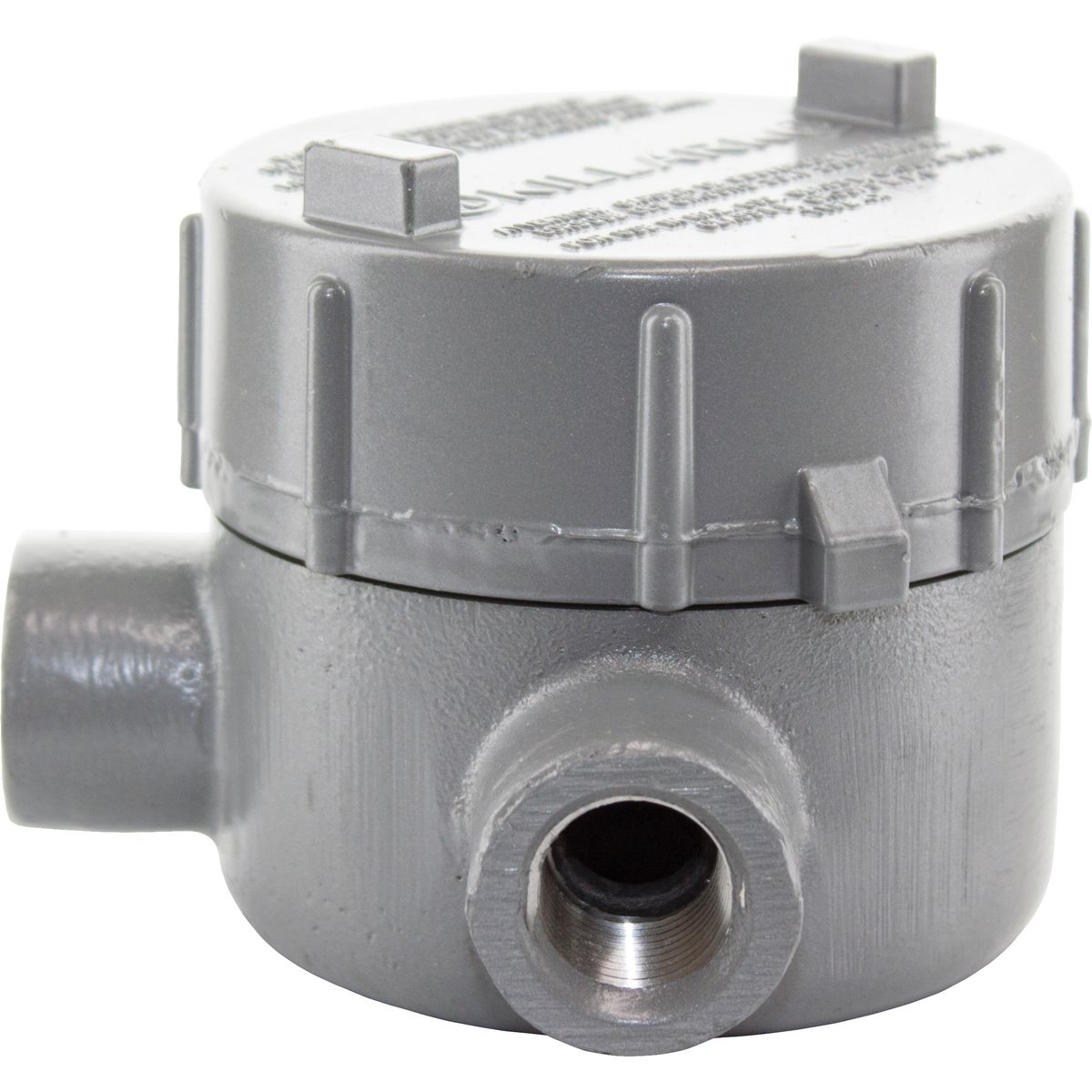 Conduit Outlet Body, L, Gray, FNPT, Included, IMC/RMC, Iron, 2 Hub, 1/2 ...