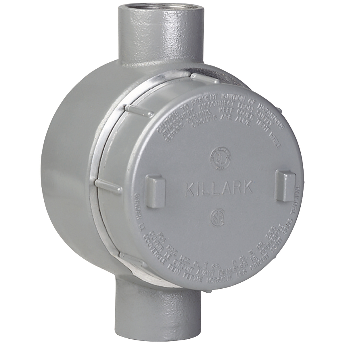 Conduit Body, Iron, Gray, 0.75 in. Trade Size, Powder Epoxy Paint