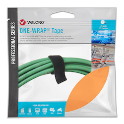 1/2" Fiber Optic Orange Lineal VELCRO Brand ONE-WRAP on 25YD rolls