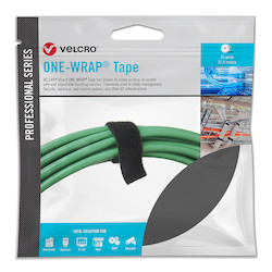 3/4&quot; Black Lineal VELCRO Brand ONE-WRAP on 25YD rolls
