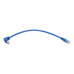 Cat6 Gigabit Ethernet Cable - Right-Angle RJ45 M/M, Molded UTP, 1 ft.