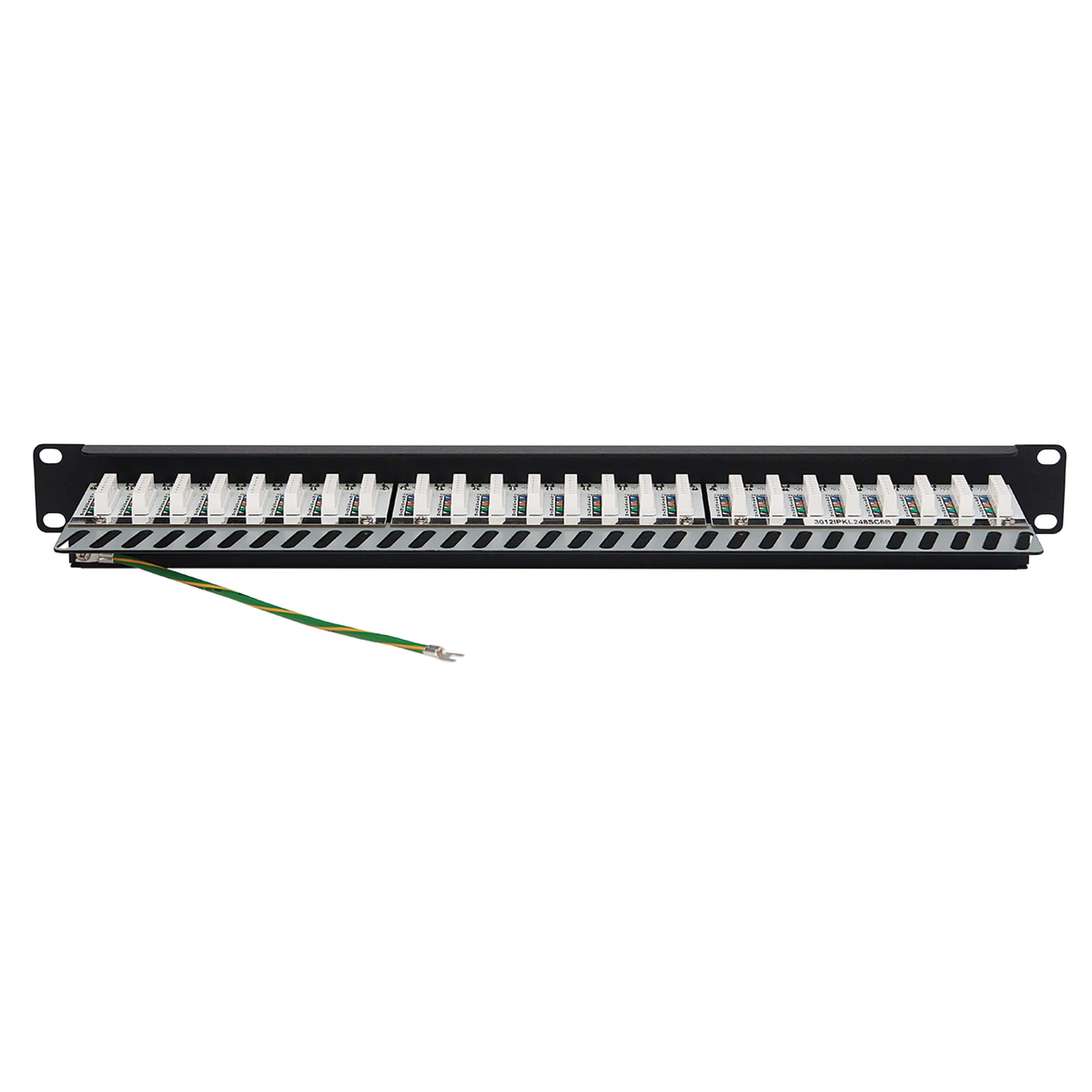 Patch Panel,RJ45,24 Port,1U Rack,Cat 5E/Cat 6,Shielded Shield,Feed ...