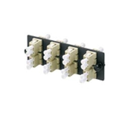 FAP with 8 LC Duplex OM1 Multimode Adapters (Electric Ivory) Phosphor Bronze Split Sleeves