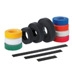 Hook And Loop Tie, Strip, Black 18.0"L (457mm), .75"W (19.1mm), Black, Pack of 10