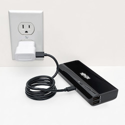 Portable Charger - 2x USB-A, 12,000mAh Power Bank, Lithium-Ion, Auto Sensing, Black