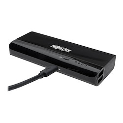 Portable Charger - 2x USB-A, 12,000mAh Power Bank, Lithium-Ion, Auto Sensing, Black