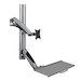 Mount, Video Display, SINGLE-DISPLAY SIT-STAND, WALL-MOUNT WORKSTATION WITH, THIN-CLIENT MOUNT