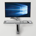 Mount, Video Display, SINGLE-DISPLAY SIT-STAND, WALL-MOUNT WORKSTATION WITH, THIN-CLIENT MOUNT