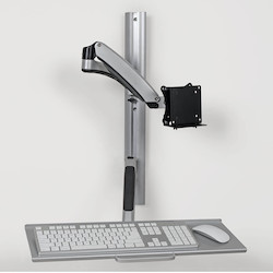 Mount, Video Display, SINGLE-DISPLAY SIT-STAND, WALL-MOUNT WORKSTATION WITH, THIN-CLIENT MOUNT