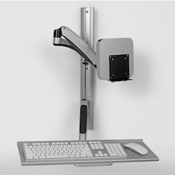 Mount, Video Display, SINGLE-DISPLAY SIT-STAND, WALL-MOUNT WORKSTATION WITH, THIN-CLIENT MOUNT