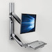 Mount, Video Display, SINGLE-DISPLAY SIT-STAND, WALL-MOUNT WORKSTATION WITH, THIN-CLIENT MOUNT