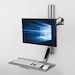Mount, Video Display, SINGLE-DISPLAY SIT-STAND, WALL-MOUNT WORKSTATION WITH, THIN-CLIENT MOUNT