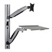 Mount, Video Display, SINGLE-DISPLAY SIT-STAND, WALL-MOUNT WORKSTATION WITH, THIN-CLIENT MOUNT