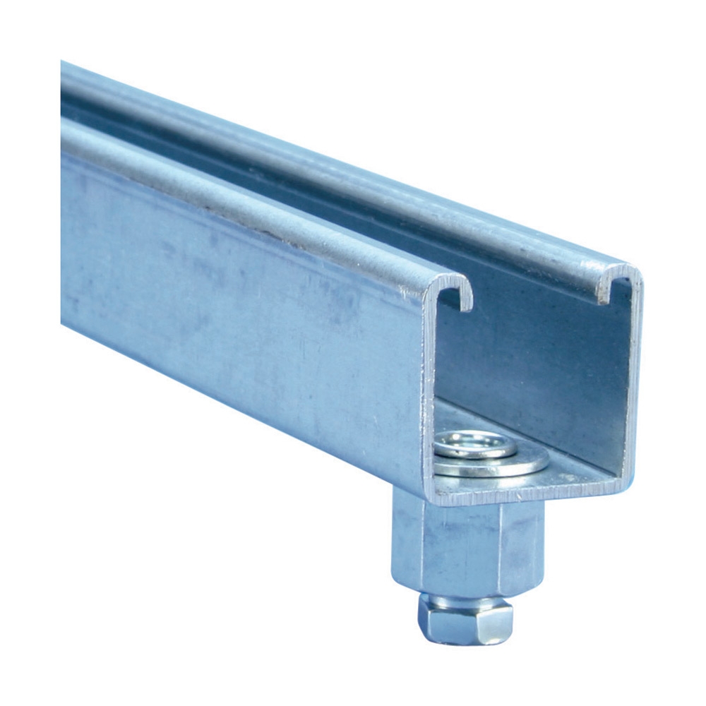 Strut Channel, 9/16 x 1-1/8 in. Slot, 1-5/8 in. H, Steel