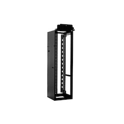Adjustable Server Rack, 4-Post, Square-Punched Mounting Hole, 45U Rack Height, 19&quot; Width x 36.42 to 42.32&quot; Depth x 84&quot; Height, Steel, Glacier White