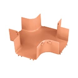 Four Way Cross Fitting, 6" x 4" (150mm x 100mm), FiberRunner, Orange, Cover Sold Separately