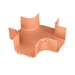 Four Way Cross Fitting, 6" x 4" (150mm x 100mm), FiberRunner, Orange, Cover Sold Separately