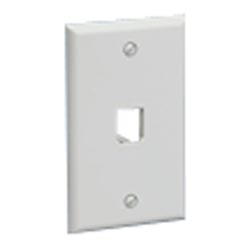 Mini-Com Single Gang Faceplate 1 Port Off White