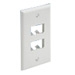 Faceplate 4-port Classic WH EA