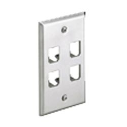 Mini-Com Stainless Steel Faceplate 4 Port