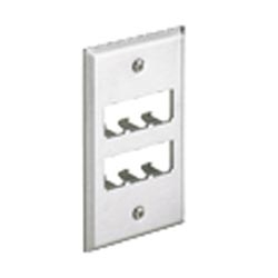 Faceplate 6port SingleGang S-Steel EA