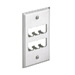 Faceplate 6port SingleGang S-Steel EA