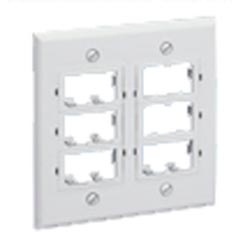 Faceplate, 12 Port, Double Gang, Classic, Off White